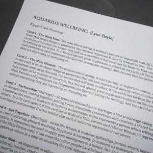 Kipper Meanings - Document sur la signification de la carte (informations numériques uniquement)