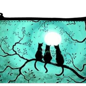 WITCHY CATS Bolsa de cartas con cremallera para cartas tamaño TAROT