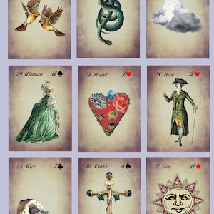 Quaint Little Lenormand (Brown) Fortune Telling Oracle Cards. Brand New. Self Published.