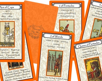 Tarot with Key Words (Orange). Brand New. Self Published.