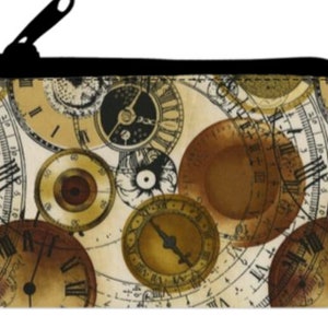 Bolsa para cartões STEAMPUNK GOLD com zíper para cartões Oracle tamanho Poker ou Bridge