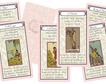 Tarot with Key Words (Pink with Beige). Brand New. Self Published.