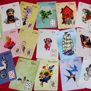Tatouage Lenormand (No Border) Fortune Telling Oracle Cards. Nouveau. Auto-publié.