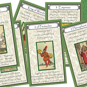 Tarot met trefwoorden (groene rand). Gloednieuw. Zelf gepubliceerd.