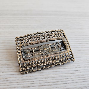 Pentti Sarpaneva Finland Pitsi Bronze Brooch/Brutalist Nordic Jewelry/Gift