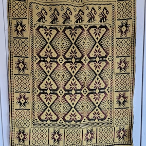 Arazzo scandinavo bifacciale tessuto/folklore/drago