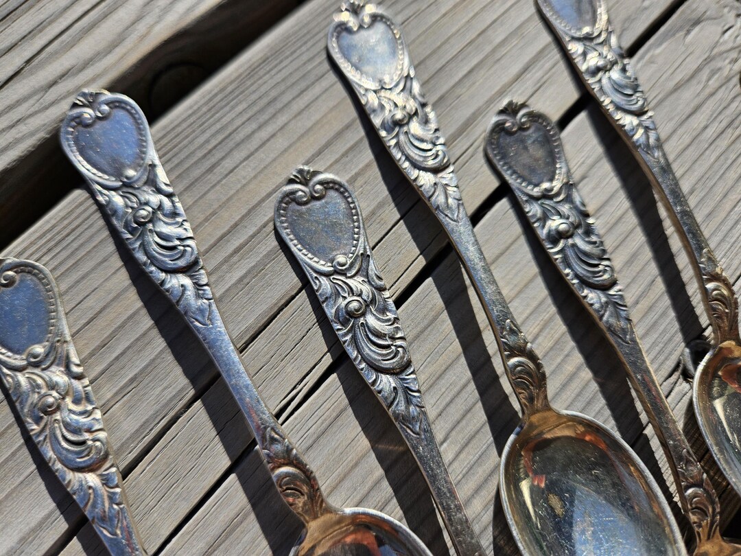 その他 Silver TeaSpoon NORWAY STERLING 925S Vintage Norwegian Silver-plated Teaspoons: Set of 7, Folklore