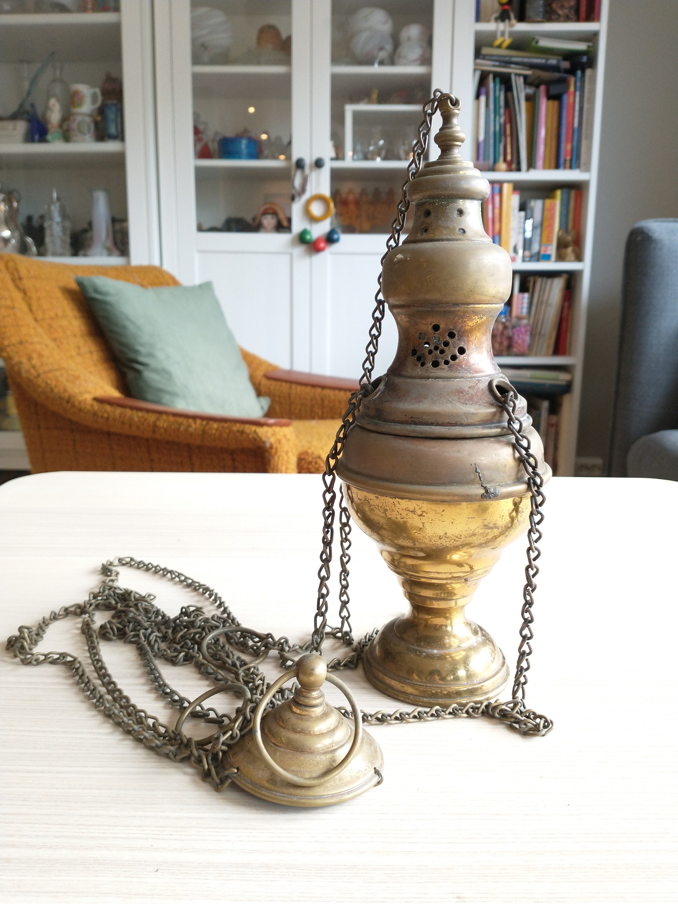 アンティーク教会香炉 トリプルチェーン香炉 - Etsy 日本