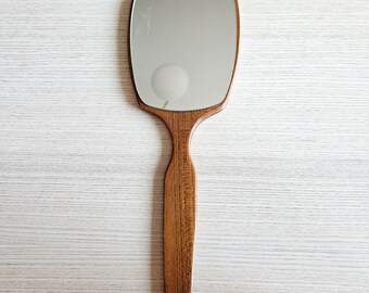 Mid-century Nordic Teak Hand Mirror