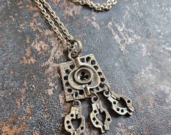 Brutalist Scandinavian Vintage Necklace/Mid-century Scandinavian Jewelry