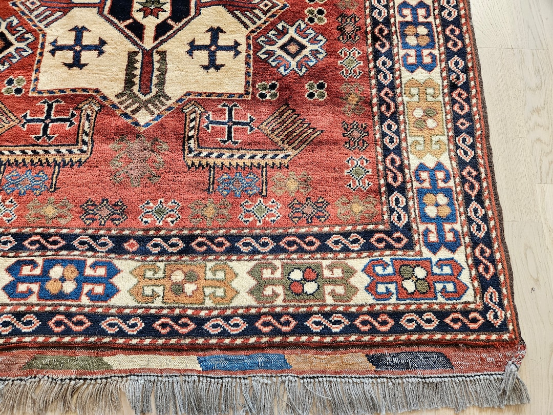 Persian Vintage Hand-knotted Rug/bohemian Ornament/scorpion - Etsy