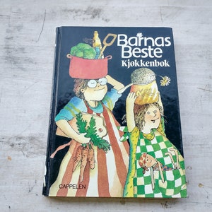 Livre de cuisine norvégien vintage pour enfants : Barna Beste Kjøkkenbok, 1987