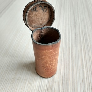 Piccola scatola di pelle, scatola di sigarette, regalo per lui, primitivo