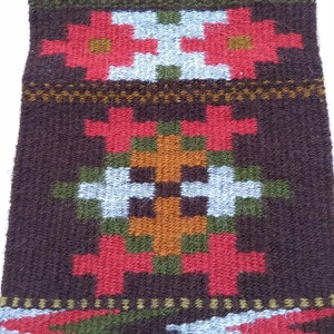 Norwegian Vintage Handwoven Rug, Wall Decor, Table Runner