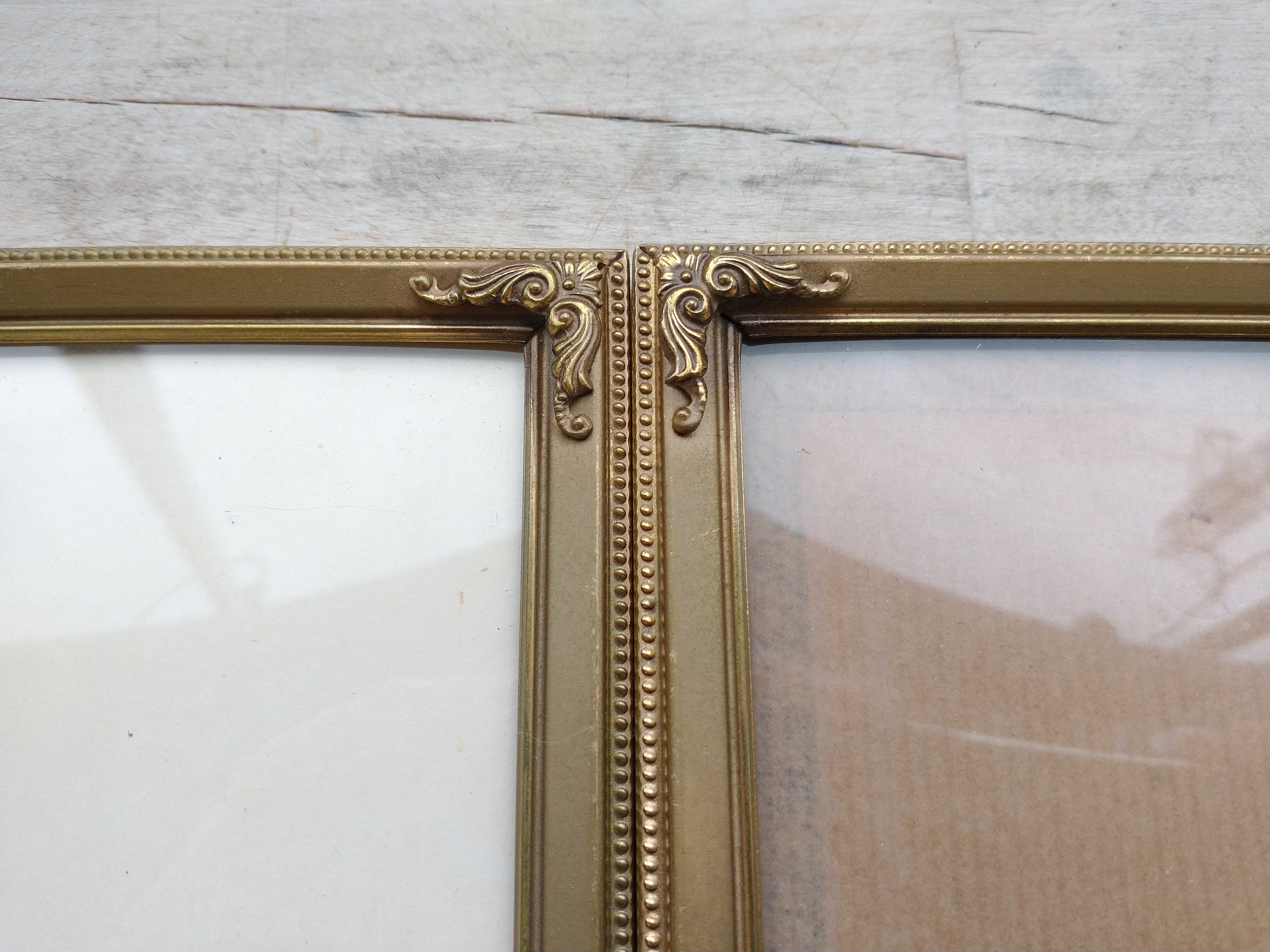 Pair Antique Bronze Frames Table Top Wall Decor Etsy