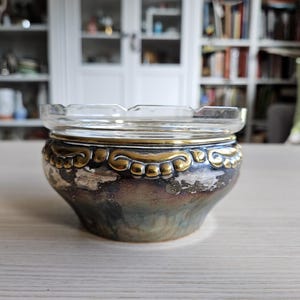 Small Danish Antique Jardiniere/Silverplate/Candy Bowl