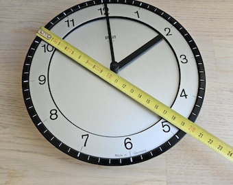Vintage Braun Wall Clock: Silver & Black Minimalist Design - Etsy
