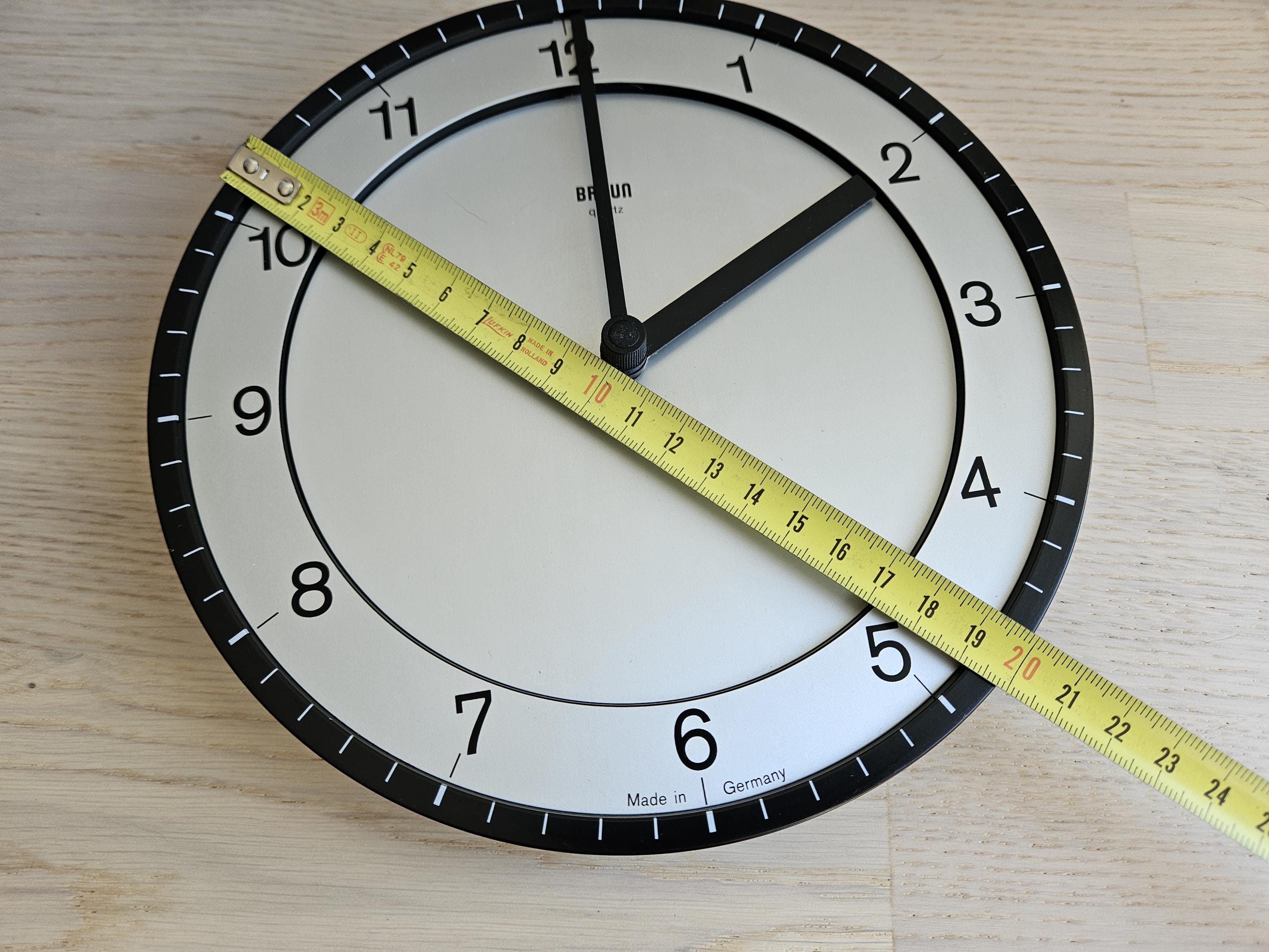 Vintage Braun Wall Clock: Silver & Black Minimalist Design - Etsy
