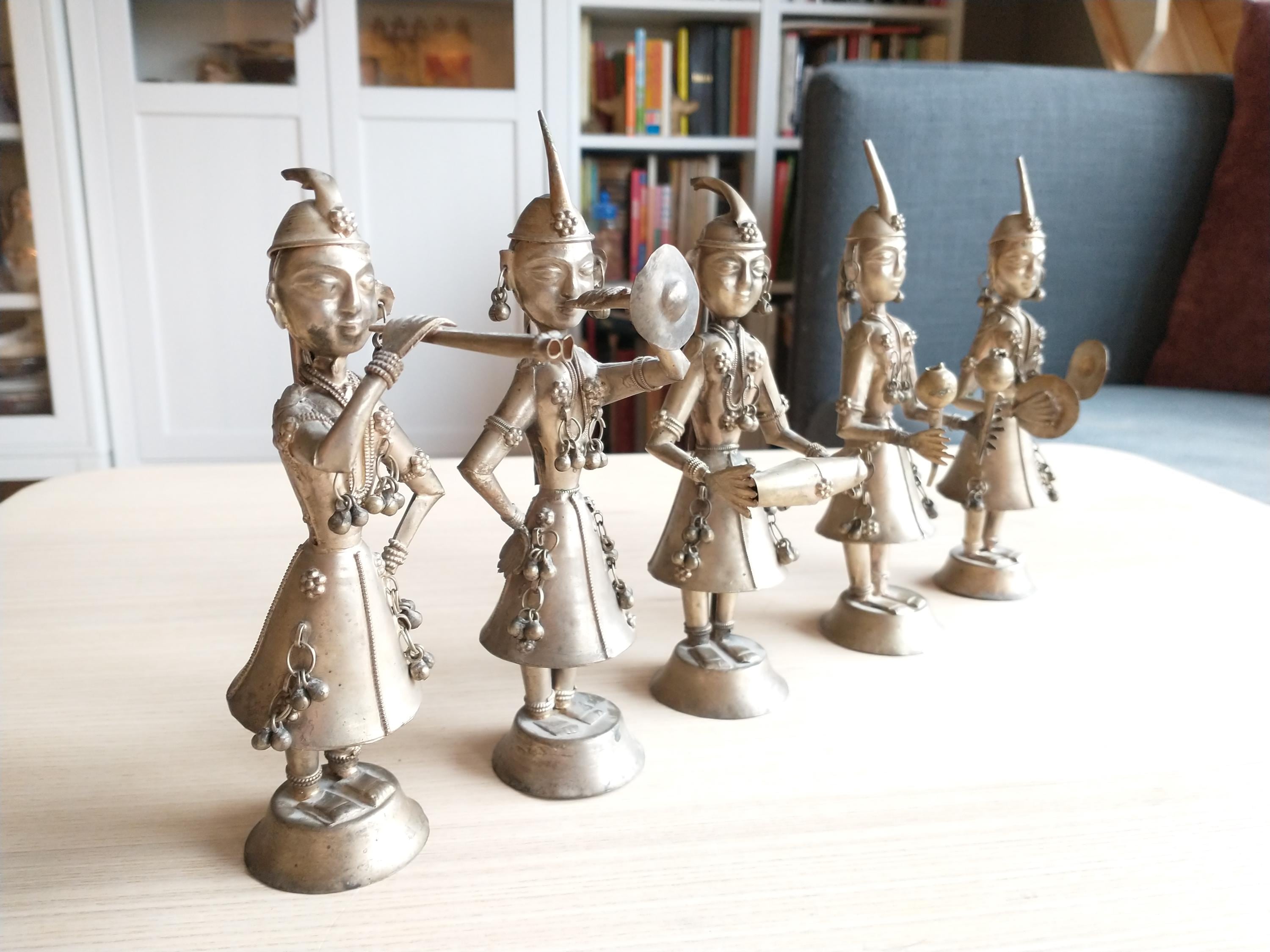 インドのヴィンテージダフリセット/手作りの民芸品/ミュージシャン 