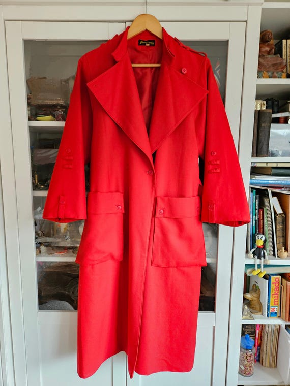 Buy Feminella England Wool Coat/simply Red/vintage Fashion Online
