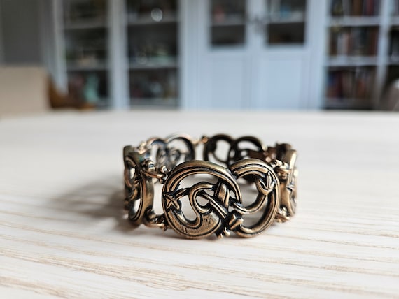 Vintage Bronze Celtic Viking Bracelet - Etsy