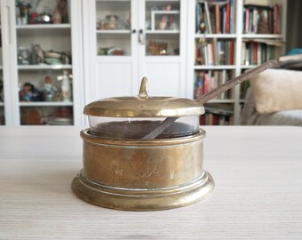 Scandinavian Solid Brass Jam Jar / Sugar Bowl / Lodge Kitchen