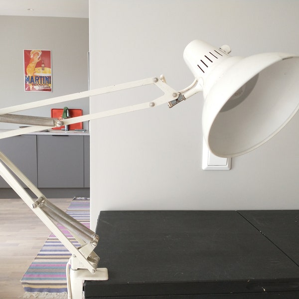 Original Luxo L-2 Architekten Schreibtischlampe, Balanciert-Armlampe, Jac Jacobsen
