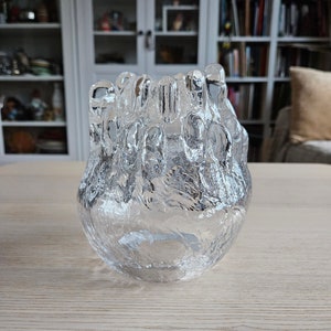 MCM Polar Kerzenhalter von Goran Warff für Kosta Boda / Glas Skulptur Kunst / Einzugsgeschenk
