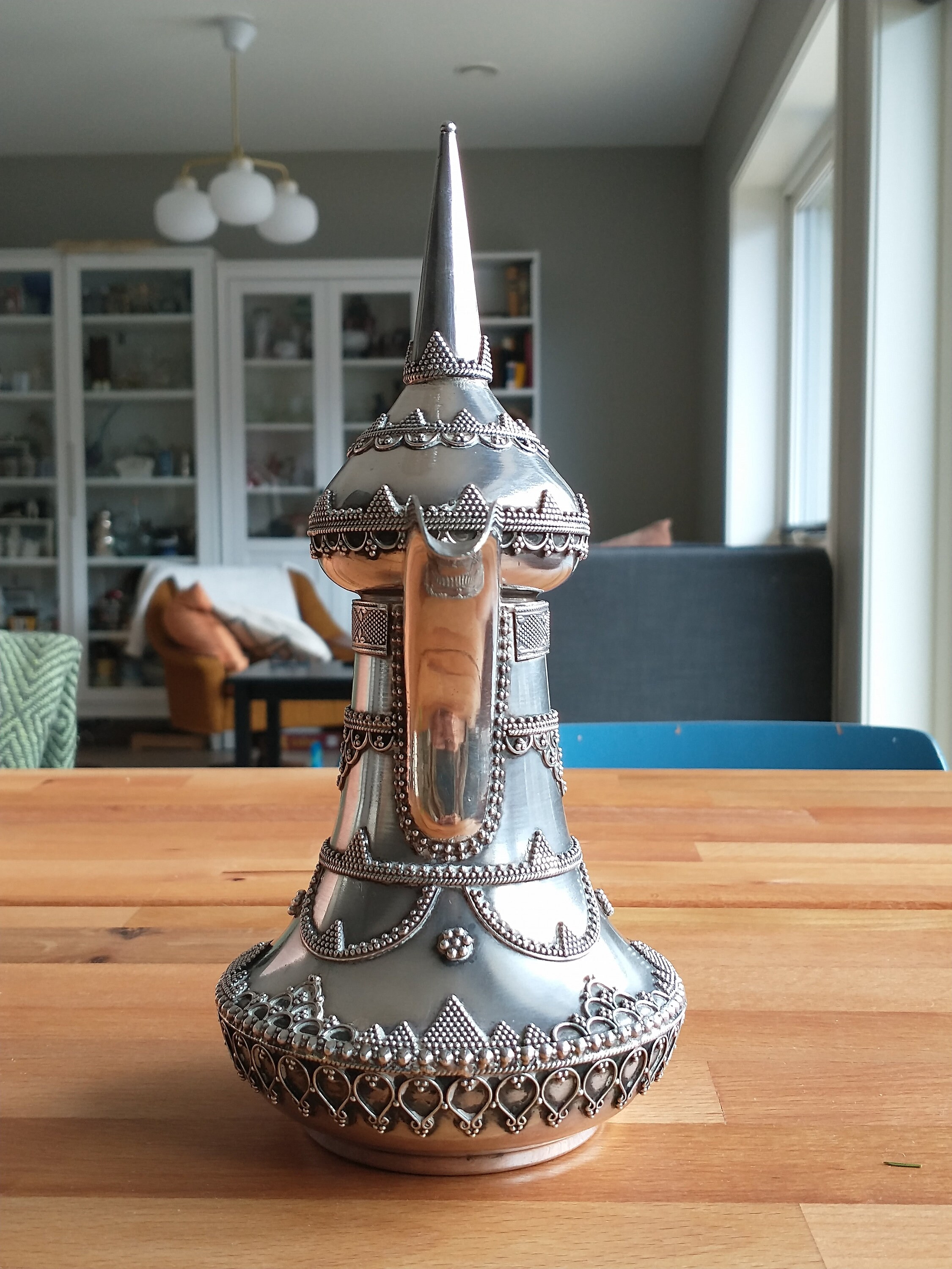 超特価SALE開催! Dallah, Arabic Ornament Antique, Silver, 925 Pot, Coffee 木工、竹工芸