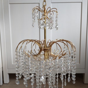 Hollywood Regency Crystal Chandelier / Luxury Light / Ceiling Light