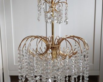 Hollywood Regency Crystal Chandelier / Luxury Light / Ceiling Light