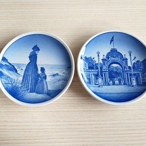 Pair Small Trays, Royal Copenhagen, Wall Decor, Ring Dish, Blue