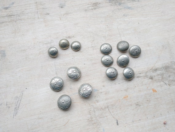 Norwegian Folk Pewter Buttons