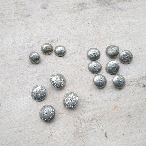 Folk Button Pewter Buttons - Etsy