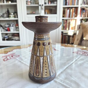 Rustic Norwegian Pottery Candle Holder/Pottery Art/Housewarming Gift