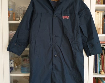 Vintage Saxon Deep Blue Raincoat / SMSK / Cute Retro Raincoat