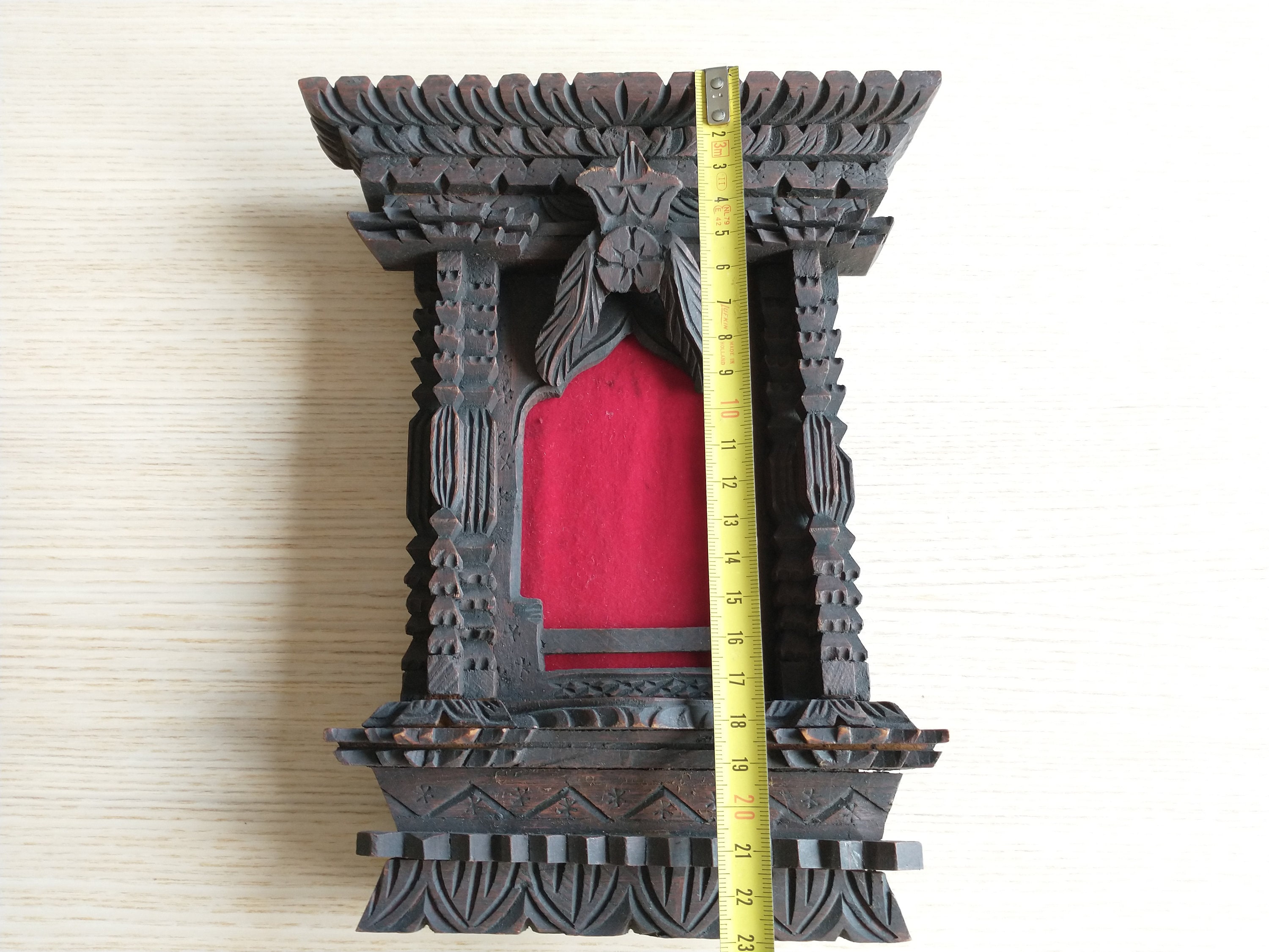 Nepalese Ankhi Jhjal Folk Art Picture Frame / Wood Carving