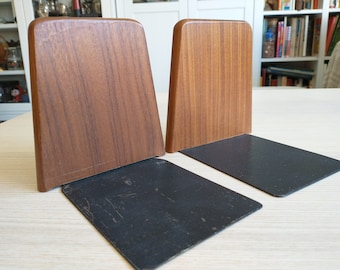 Pair Mid-century Scandinavian Wooden Bookends / Minimalism Studyroom / Gift