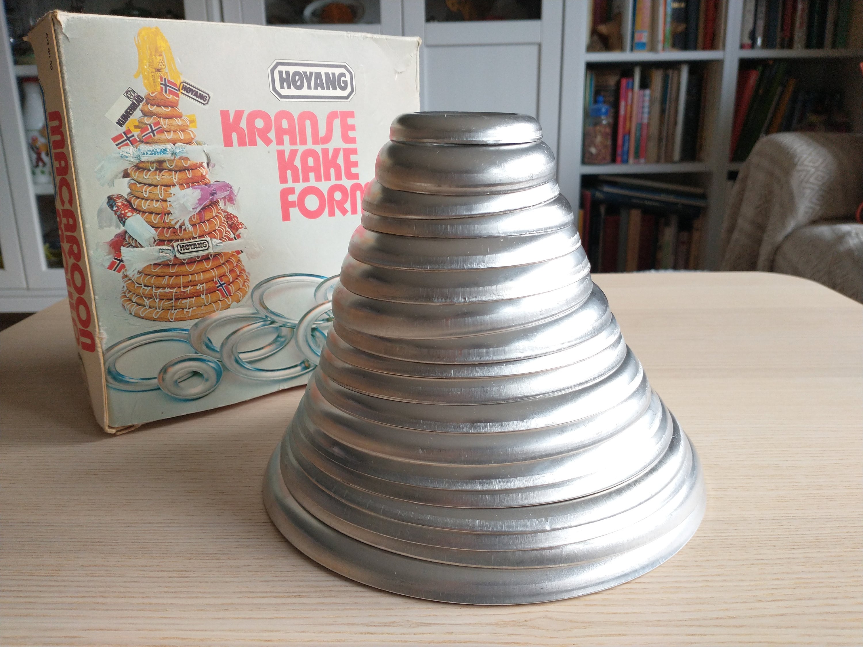 Kransekake Cake Pans Scandinavian Wedding Molds/Form Hoyang 6 Pans/18 Rings  Nice