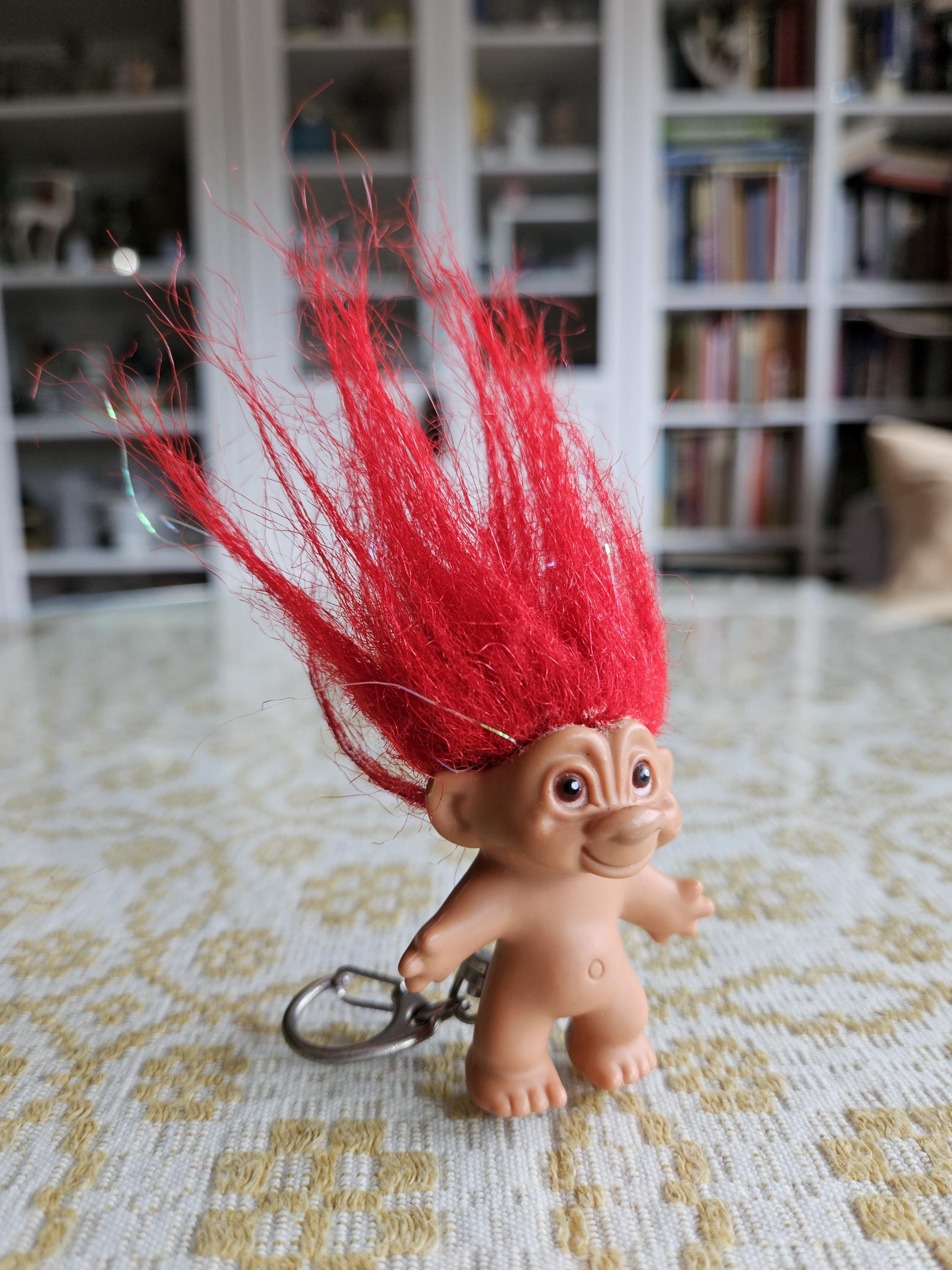 Dam Denmark Troll Keychain/vintage Scandinavian Gift/red Hair