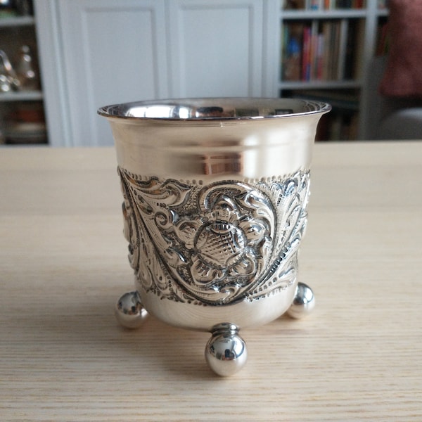 Norwegian 830 Silver Footed Bowl / Brødrene Mylius / Floral Decor