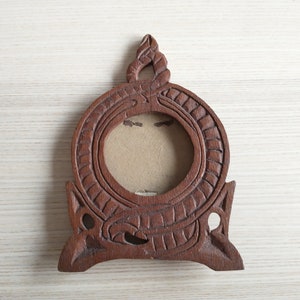 Small Handcraft Antique Circle Picture Frame, Scandinavian, Farmhouse Decor