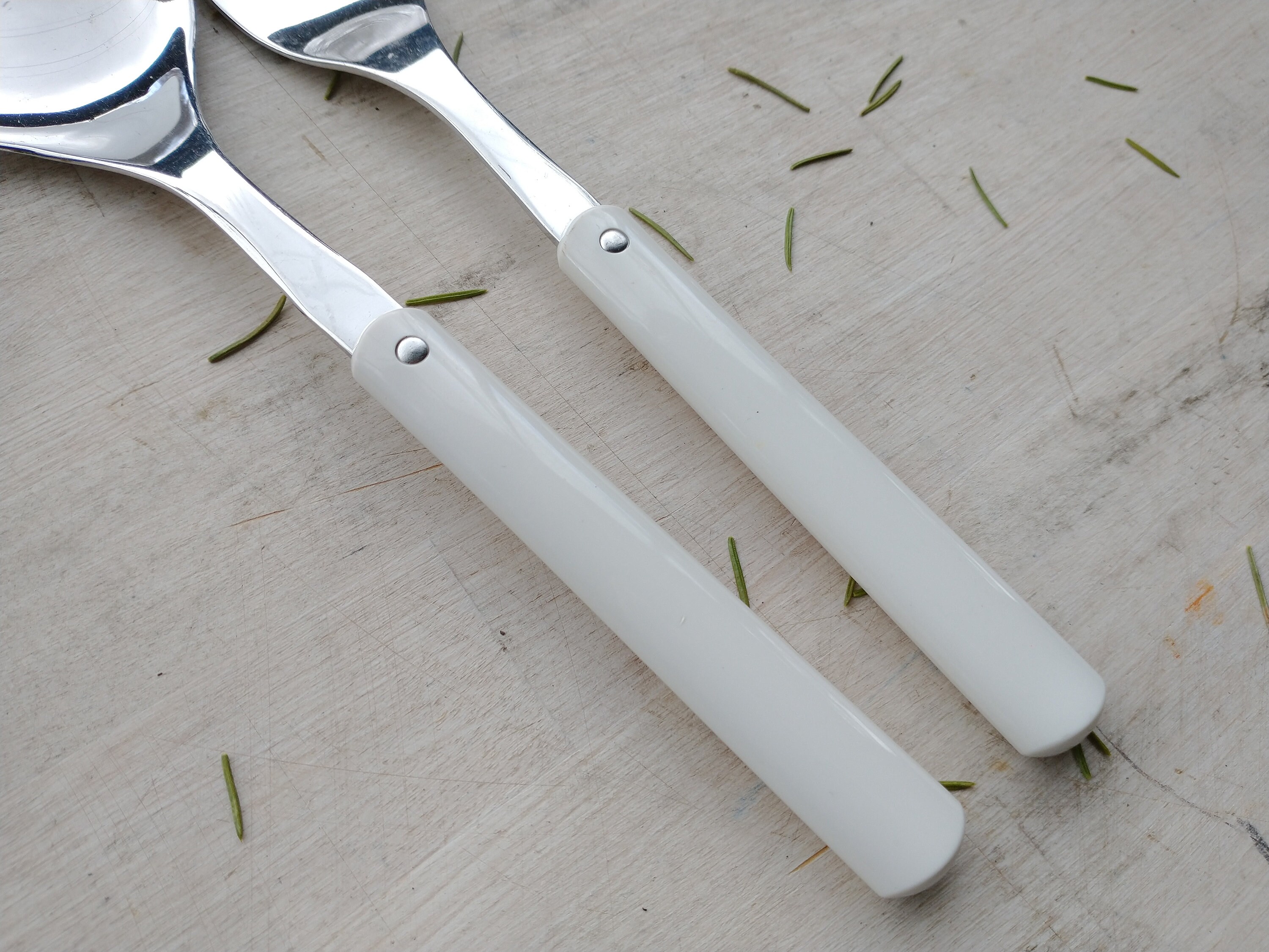 ★HACKMAN　FINLAND　カトラリーセット　14本　ほぼ未使用 Hackman Finland, Elegant Ivory-white Salad Serving Set - Etsy Hong