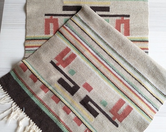 Norwegian Hand Woven Table Runner, Farmhouse Decor