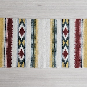 Norwegian Hand Woven Table Runner/Folk Art/Barn Interior