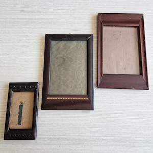 Set of 3 Antique Farm House Picture Frames/Rectangle/Engraving