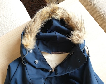 Scandinavian Vintage Blue Anorak / Ski Jacket