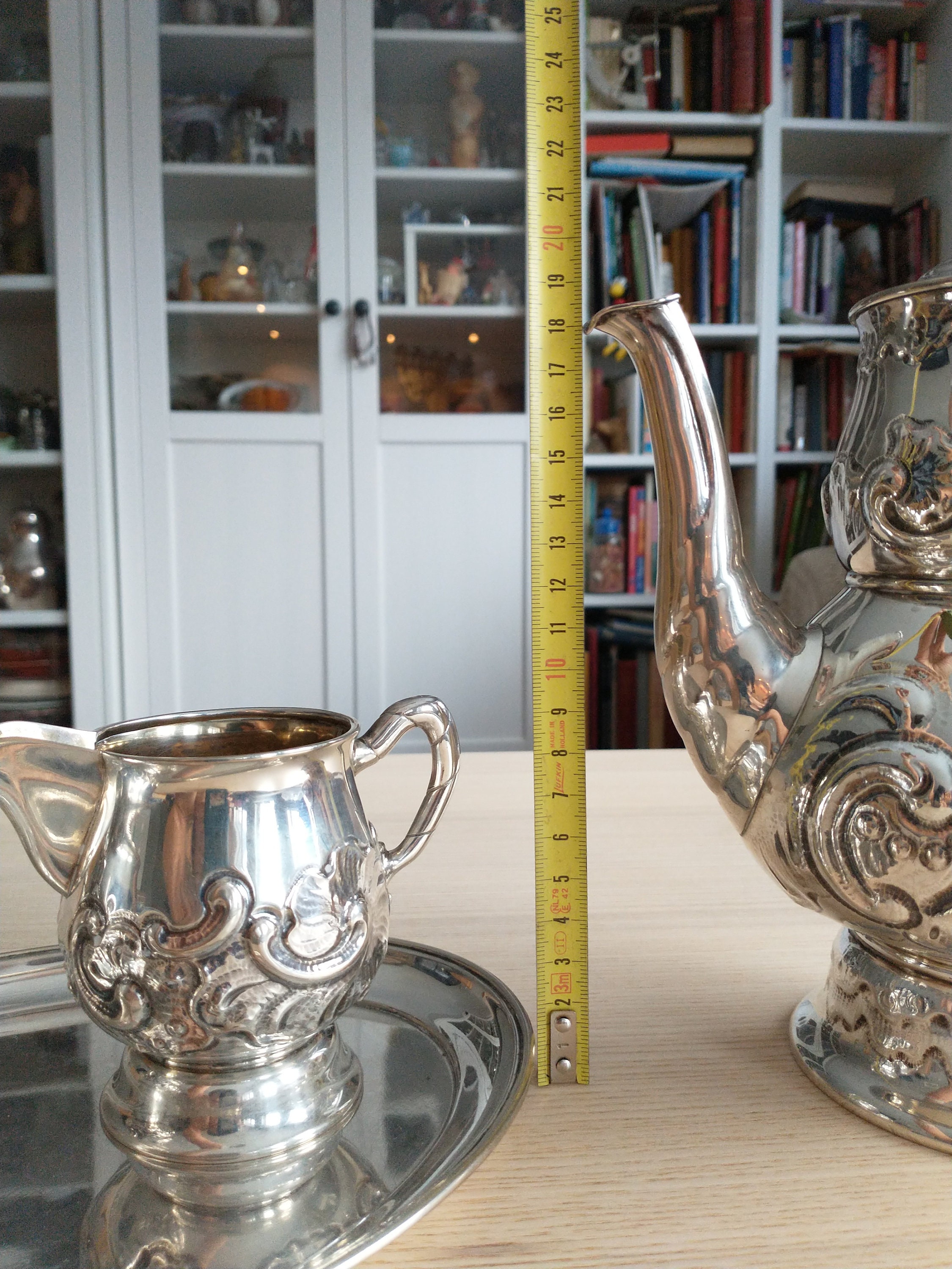 Norwegian Antique 830 Silver Baroque Tea and Coffee Set / J Norwegian Antique 830 Silver Baroque Tea and Coffee Set / J