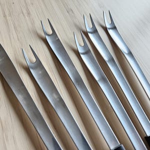Georg Jensen &#39;Blue Shark&#39; Fondue Forks - Danish Design Set of 6