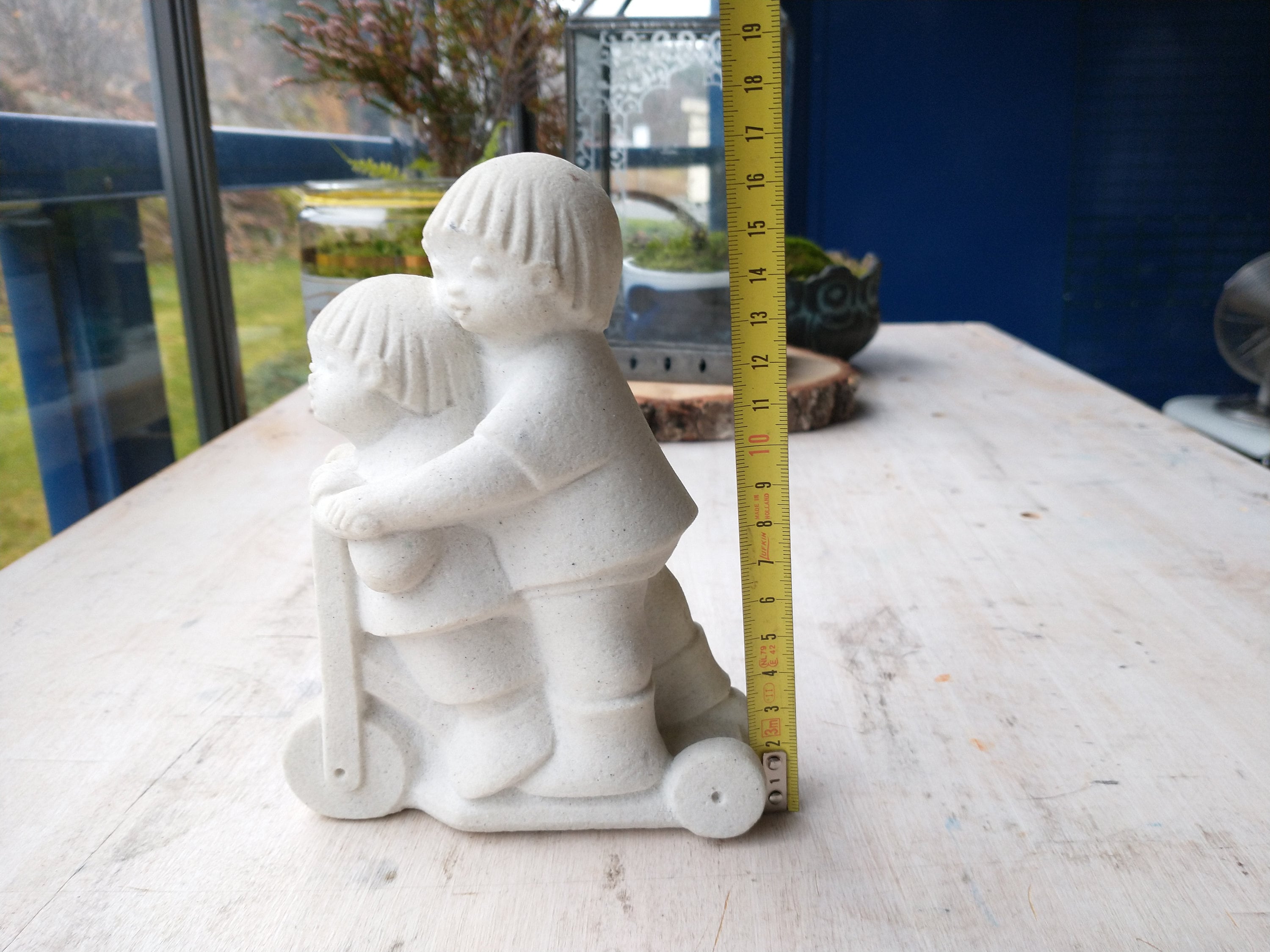 Marbell Stone Art Belgium Child and Tricycle Etsy